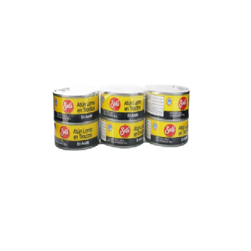 Atún Suli lomo en trocitos en aceite 6 pack - 840 g